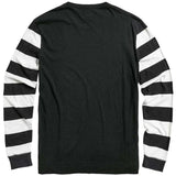 Men's Motorcycle Letter Print Panel Stripe Long Sleeve T-Shirt 51237853Y
