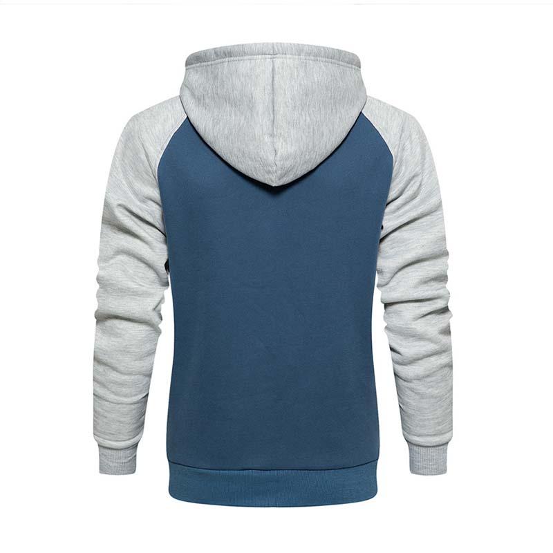 Men's Retro Classic Casual American Street Colorblock Hoodie 09956399K