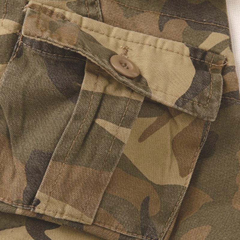 Men's Casual Outdoor Cotton Camouflage Loose Multi-Pocket Cargo Pants (Belt Excluded) 48539045M