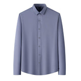 Men's High Elastic Non-iron Casual Long-sleeved Shirt 67227528X