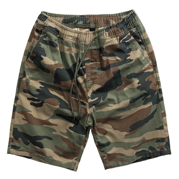 Men's Camouflage Straight Elastic Waist Cargo Shorts 56931786Z