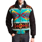 Men's Casual Zipper Lapel Printed Long-sleeved Sweatshirt 52825647X