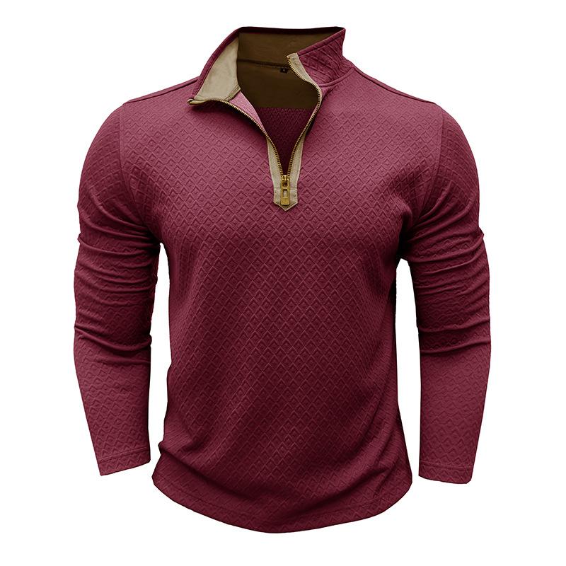 Men's Casual Zip-up Stand Collar Sweatshirt 91362105X