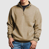 Men's Casual Solid Color Stand Collar Zipper Sweatshirt 81192521Y