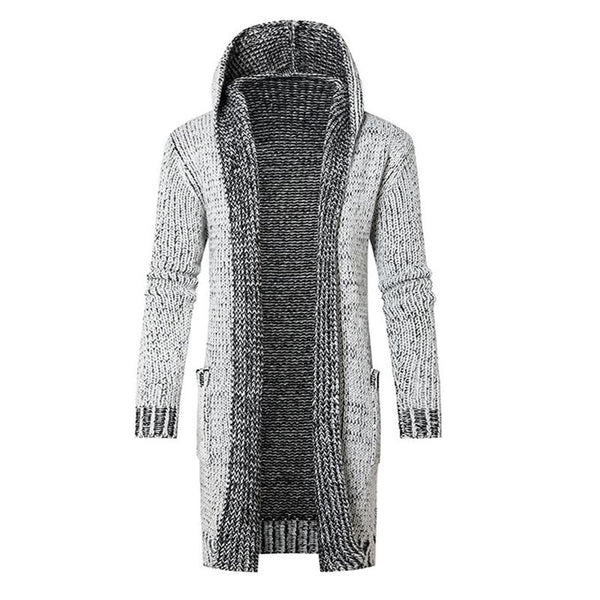 Men's Mid-length Hooded Knitted Cardigan 83435111X