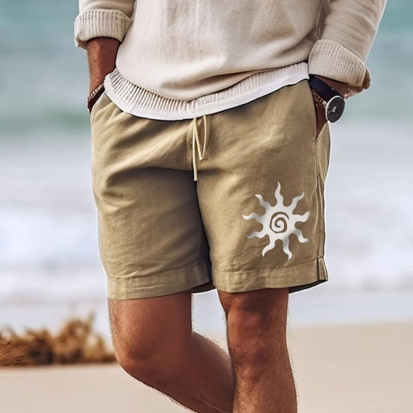 Men's Vintage Sun Totem Drawstring Shorts 58135063TO