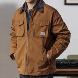 Men's Vintage Solid Color Multi-Pocket Safari Jacket 96610428Y