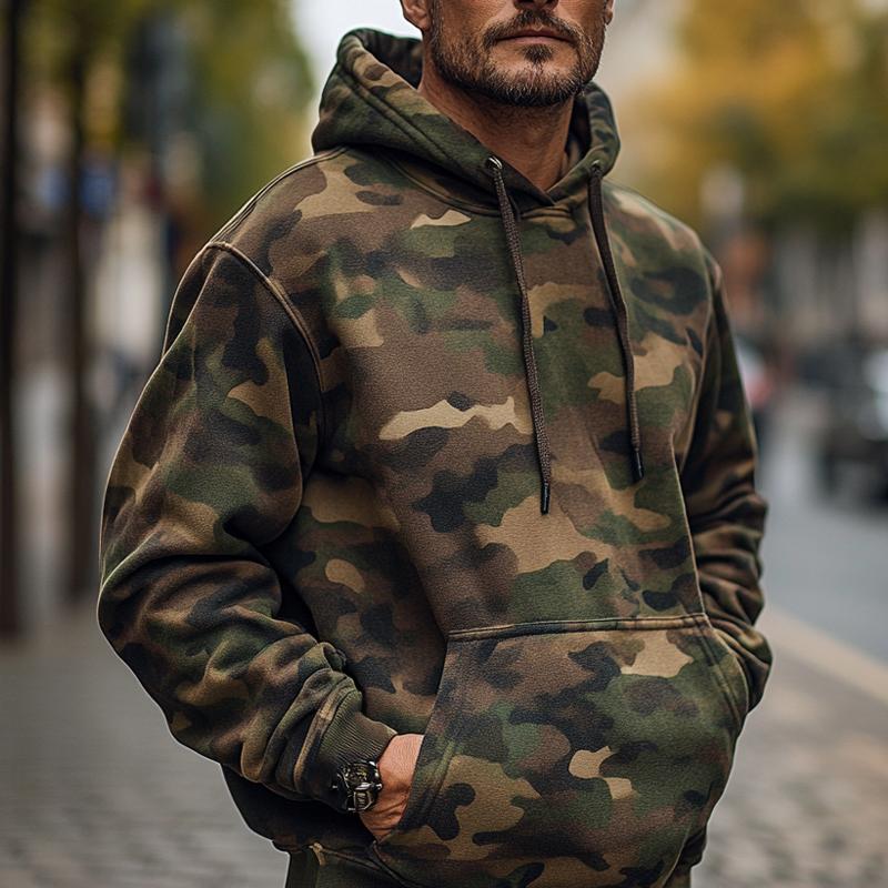 Men's Outdoor Camouflage Print Hoodie 25616937X