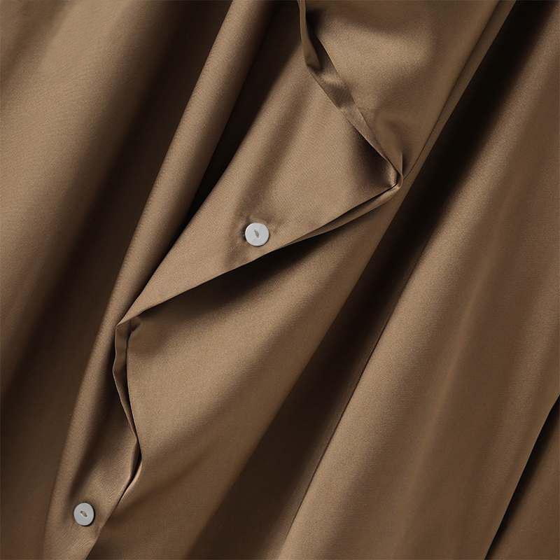 Men's Vintage Light Lapel Irregular Placket Loose Long Sleeve Shirt 54135234M