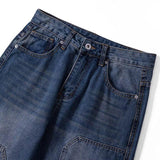 Men's Vintage Wash Workwear Loose Straight Wide Leg Jeans 29724550M