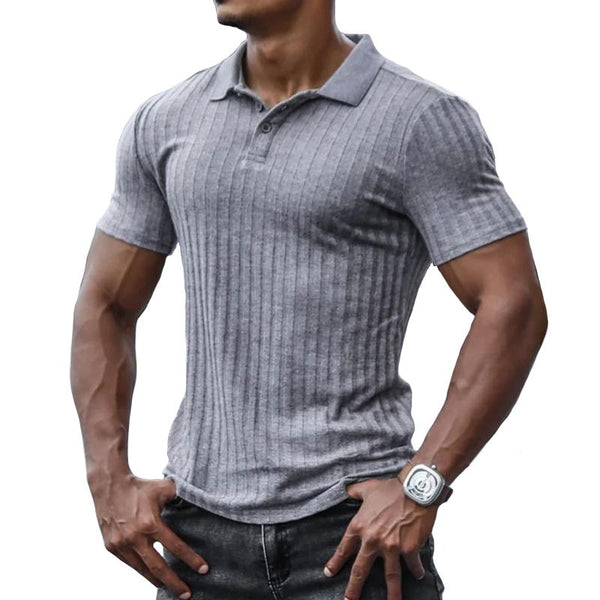 Men's Casual Slim Fit Muscle Short Sleeve Polo Shirt 55539149TO