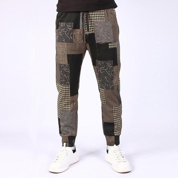 Men's Casual Color Block Drawstring Pants 51755470Y