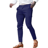 Men's Twill Cotton Stretch Slim Fit Skinny Pants 43886880X