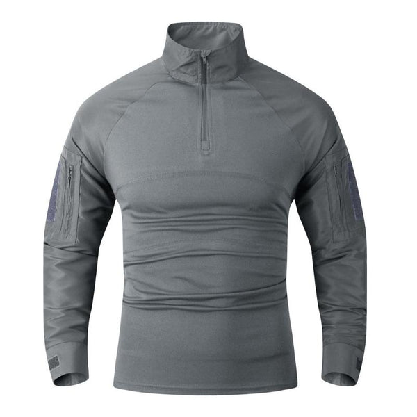Men's Solid Color Stand Collar Half-Zip Pullover Sweatshirt 12171882X