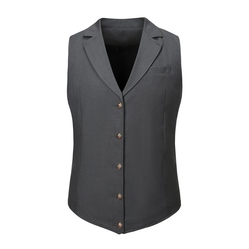 Men's Solid Notch Lapel Single Breasted Suit Vest 83789239Z