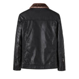 Men's Fur All-in-one Plus Velvet Thickened Leather Jacket 62848255U