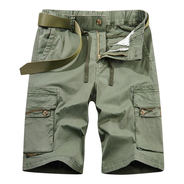 Men's Color Block Loose Multi-Pocket Cargo Shorts (Belt Not Included) 99960477Y