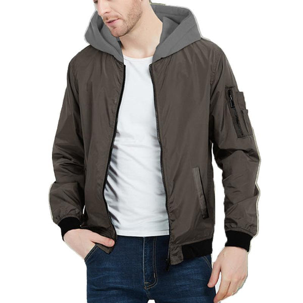 Men's Waterproof Loose Hooded Baseball Coat 19034945U