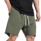 Men's Cotton Versatile Loose-fitting Raw Edge Sports Shorts 52153761X