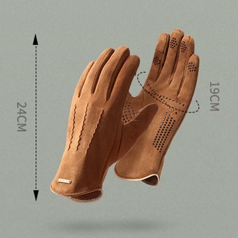 Men's Winter Outdoor Sports Cycling Thickened Suede Gloves 35164274K