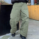 Men's Multi-pocket Workwear Denim Patchwork Trousers 05260776X
