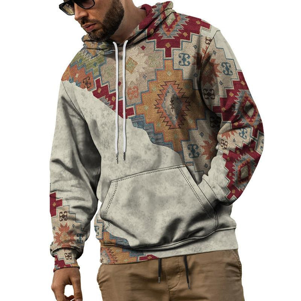 Men's Printed Casual Outdoor Hoodie Sweatshirt 03132284X