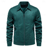 Men's Casual Simple Suede Lapel Jacket 82263531Y