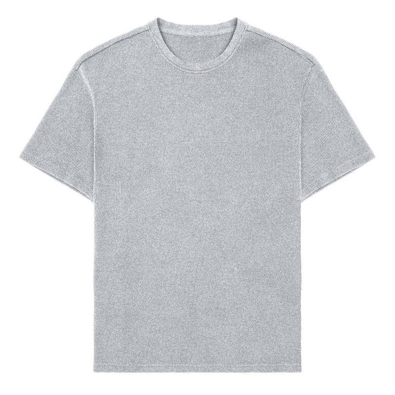 Men's Loose Waffle Athletic Crew Neck T-Shirt 26790343X