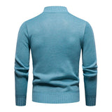 Men's Casual Solid Color Turtleneck Slim Fit Knitted Pullover Sweater 03936776M