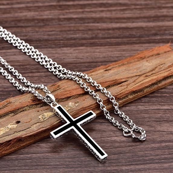 Retro Casual Simple Cross Necklace 29516465TO