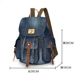 Men's Vintage Denim Backpack 49830784X