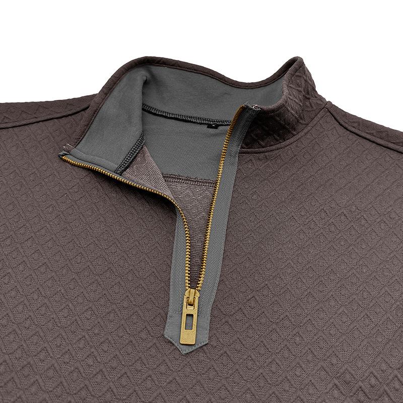 Men's Casual Zip-up Stand Collar Sweatshirt 91362105X