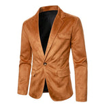 Men's Solid Suede Suit Blazer 18724621X