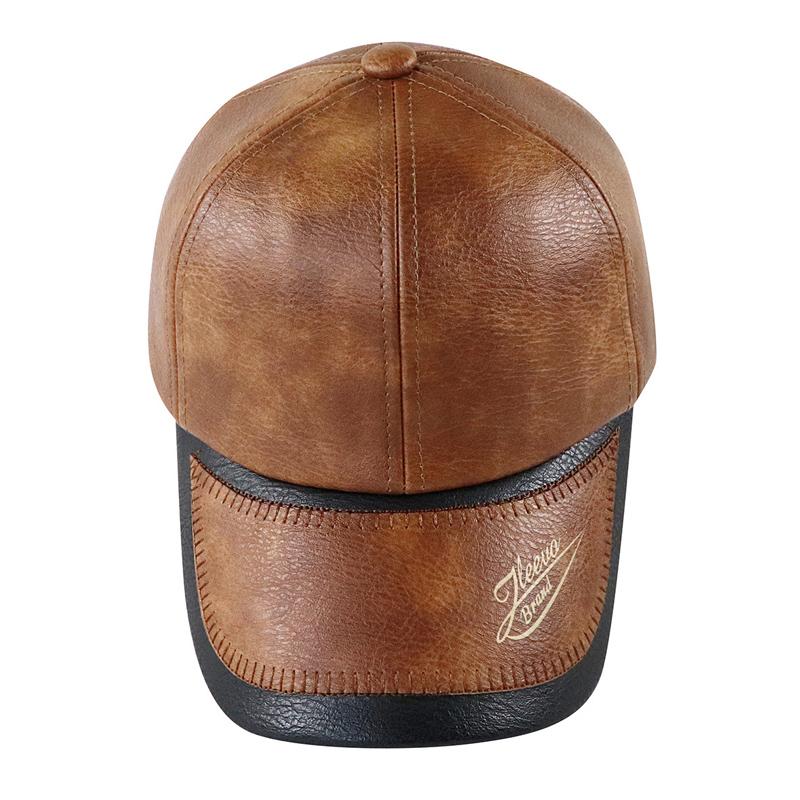 Men's Vintage Plush Warm Leather Baseball Cap 11017010U