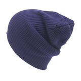 Men's Casual Solid Color Loose Knitted Beanie Hat 14302327M