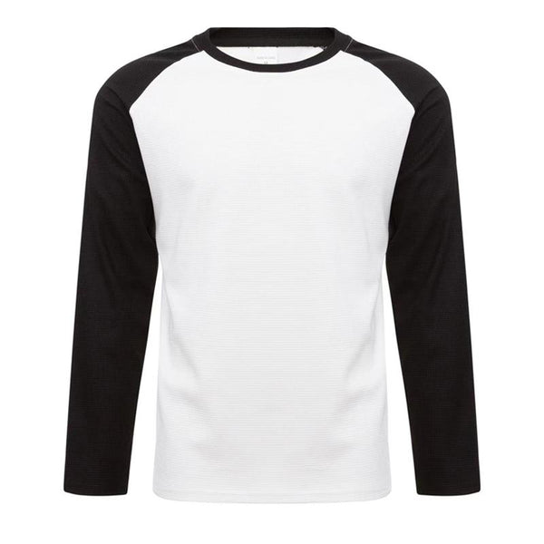 Men's Waffle Casual Stitching Long Sleeve T-Shirt 40192258X