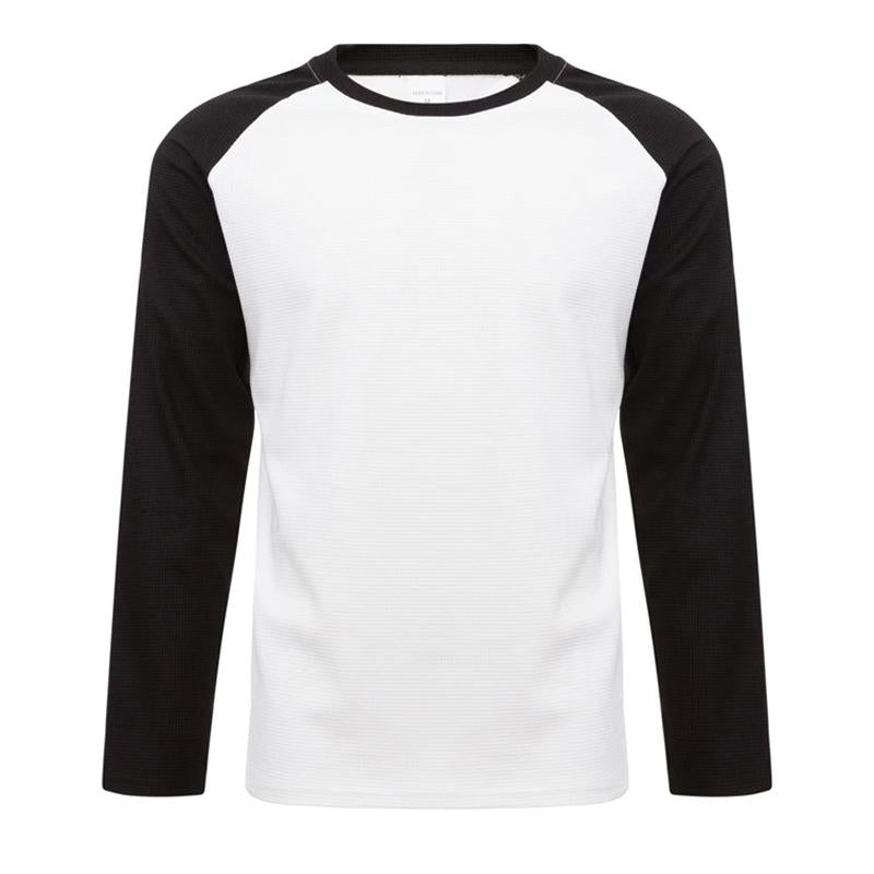 Men's Waffle Casual Stitching Long Sleeve T-Shirt 40192258X