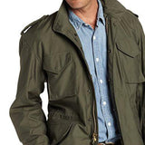 Men's Army Green Autumn and Winter Windbreaker Jacket 98812325U