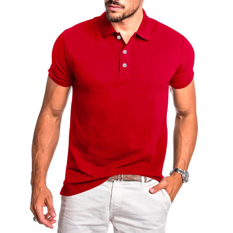 Polo de manga corta con solapa lisa para hombre 36735197Z