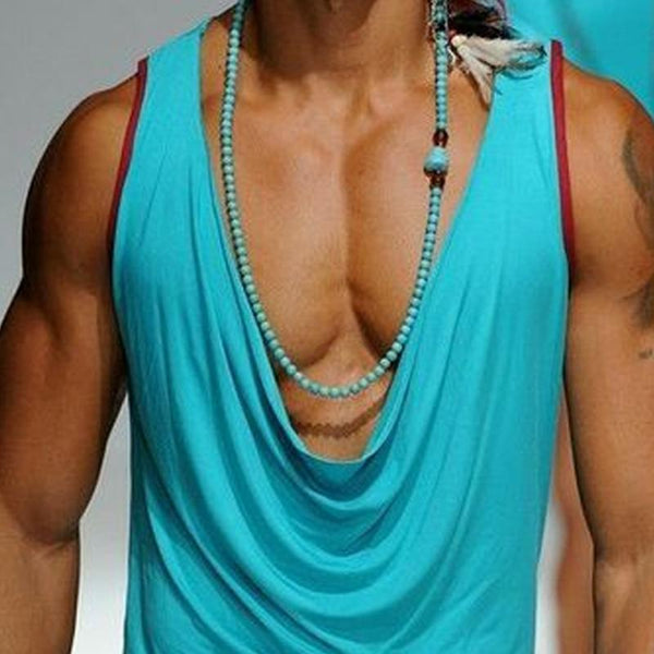 Men's Solid Color Round Neck Casual Tank Top 15479073X