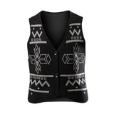 Men's Vintage Ethnic Jacquard Knit Vest 90241311Y