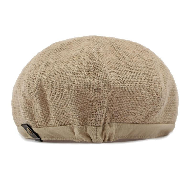 Men's Casual Linen Breathable Hollow Mesh Beret 59228075M