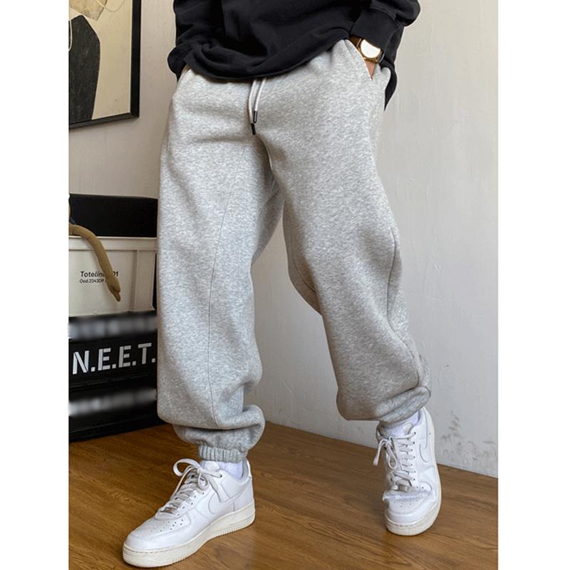 Men's Casual Solid Color Loose Drawstring Sweatpants 42867611Y