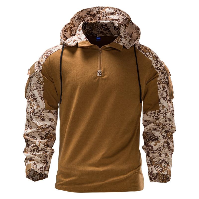 Men's Outdoor Wear-resistant Sports Camouflage Hooded Sweatshirt Jacket 70358150F