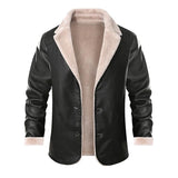Men's Vintage Warm Lapel Shearling Jacket 49996996Y