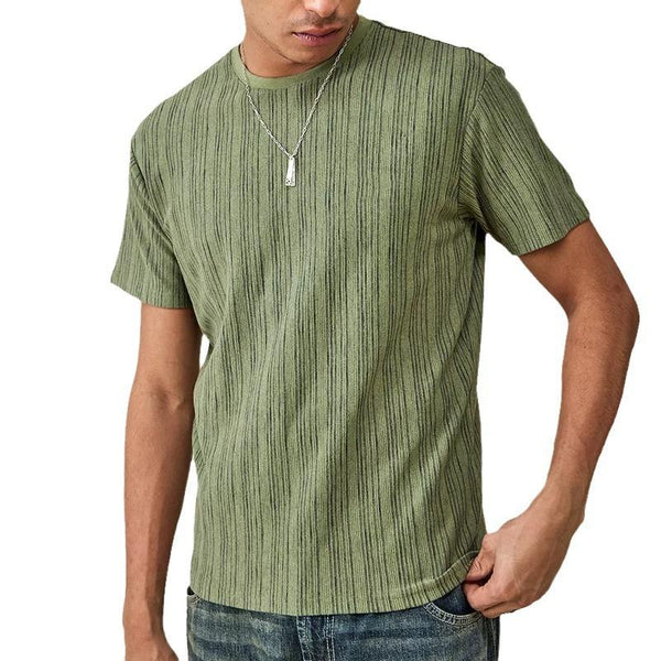 Men's Casual Round Neck Slim Short Sleeve T-Shirt 92210290M