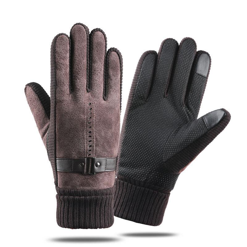 Guantes de esquí con pantalla táctil, resistentes al viento y cálidos para hombre, de invierno, 68850759U