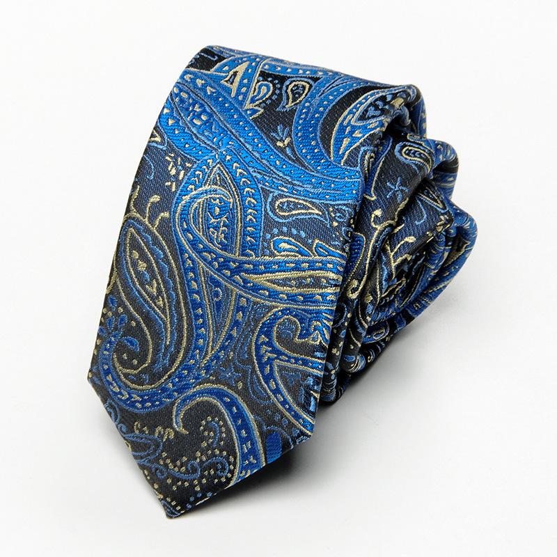 Corbata elegante de negocios informal con estampado de cachemira y anacardo para hombre 21688766K