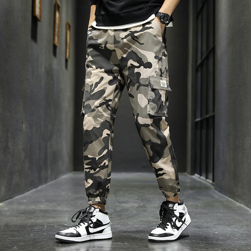 Men's Camouflage Retro Multi-Pocket Cargo Pants 06408871Y