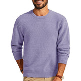 Men's Solid Color Plush Round Neck Long Sleeve Sweatshirt 48577116Y